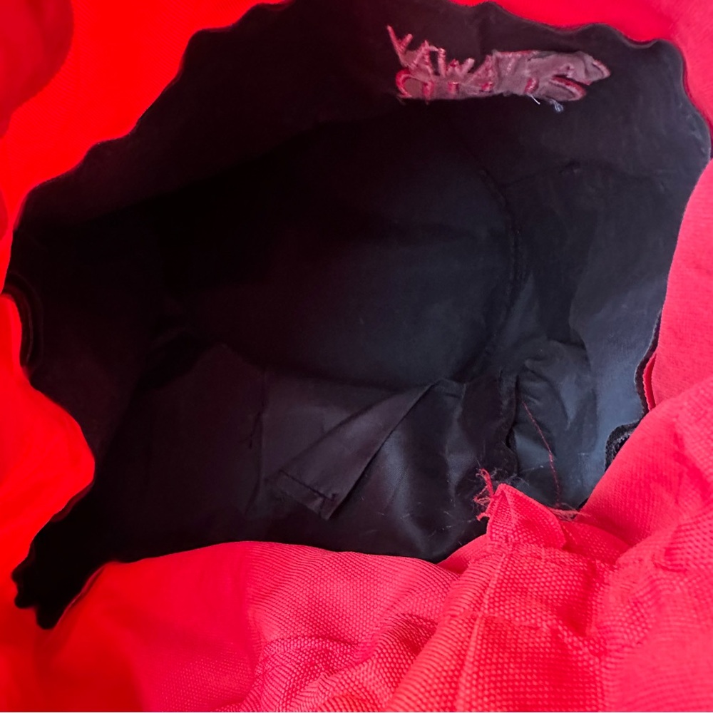 Disney Cruise Line DCL Castaway Club Red Black Drawstring Duffle Sack Bag NEW - Picture 3 of 3